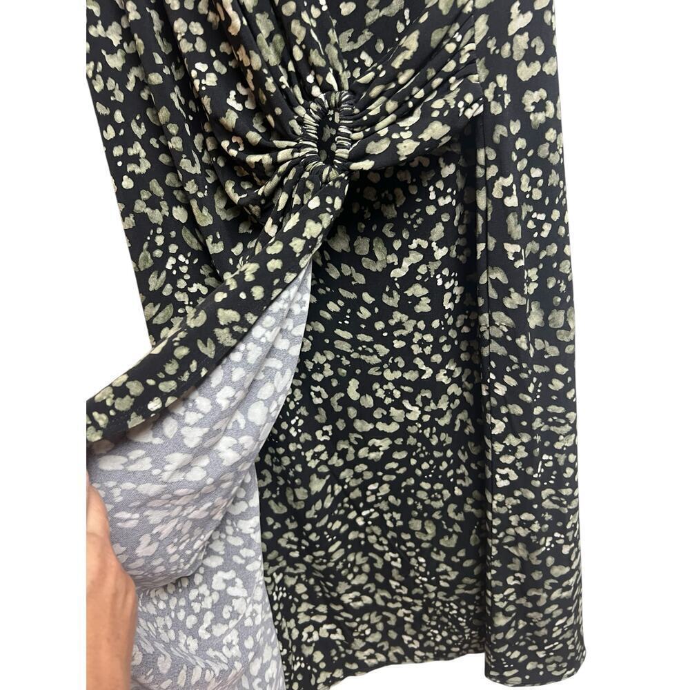 Tommy Bahama Wild One Faux Wrap Dress Black Tan Small - Picture 6 of 9